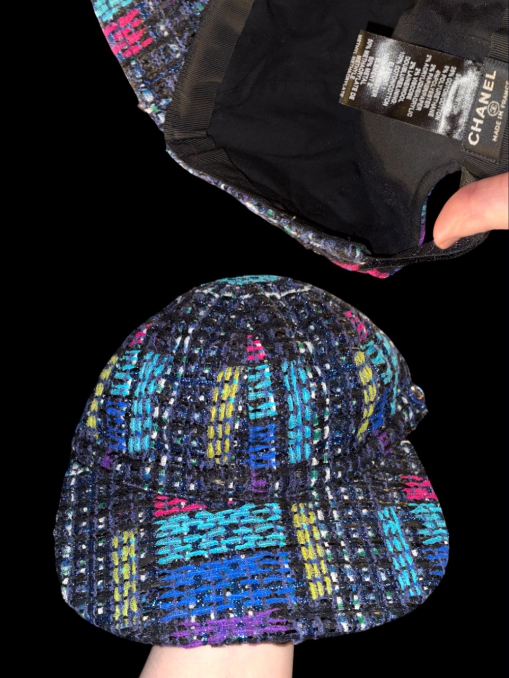 Chanel Tweed Baseball Cap in Multicolor 💜 - Picture 4 of 5